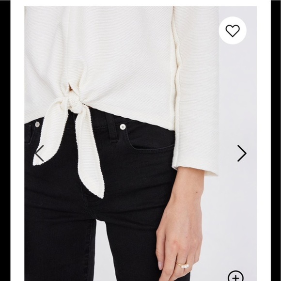 NWT Madewell long sleeve tie front top - Picture 5 of 5